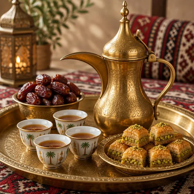 Arabic Coffee & Sweets Setup – Party Catering