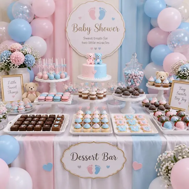 Baby Shower Dessert Bar – Party Catering