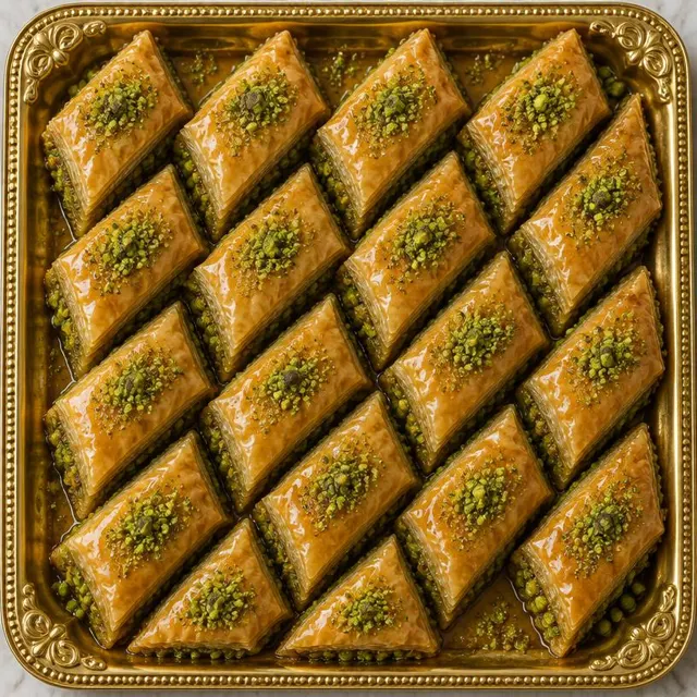 Baklawa Pistachio Diamonds – Halawiyat (Arabic Sweets)