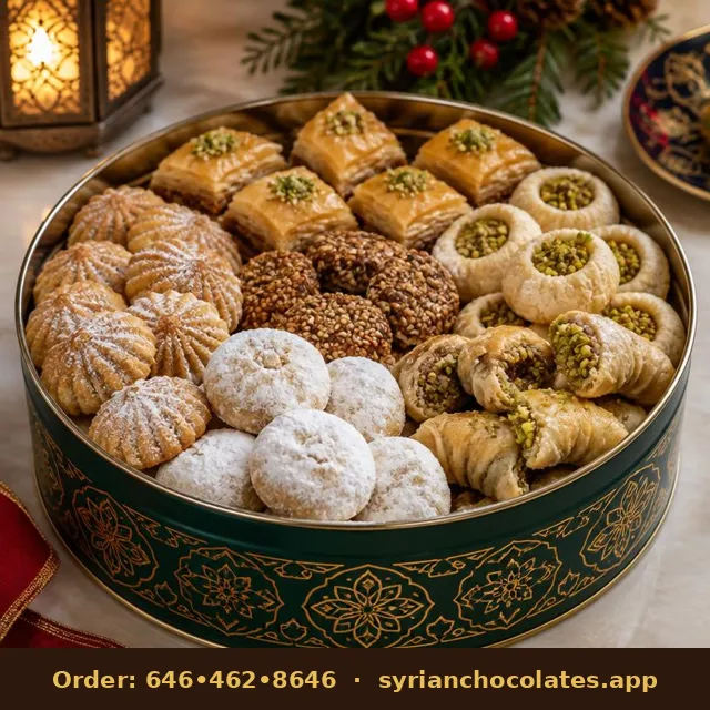 Holiday Cookie Tin – Maamoul & Cookies