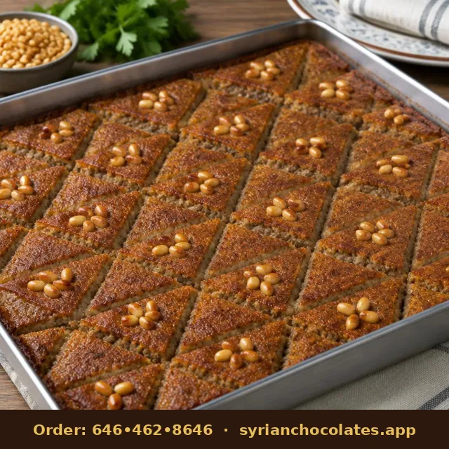 Kibbeh Sanieh Tray – Mazza & Shabbat Foods