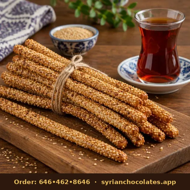 Long Sesame Kaak Sticks – Syrian Baked Goods