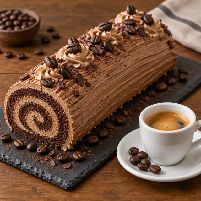 Mocha Chocolate Log – Cakes & Chocolate Logs