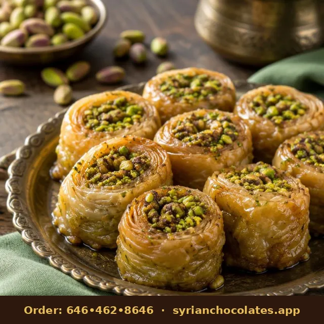 Pistachio Rolls – Middle Eastern Sweets