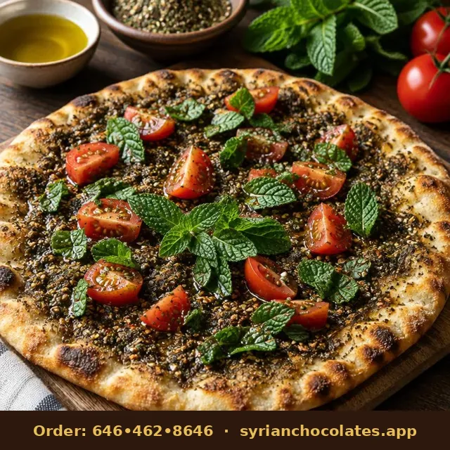 Zaatar Pizza (Manakish) – Syrian Baked Goods