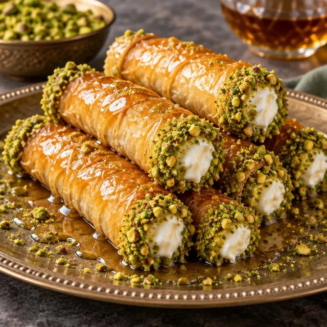 Znoud El Sit Pistachio – Halawiyat (Arabic Sweets)